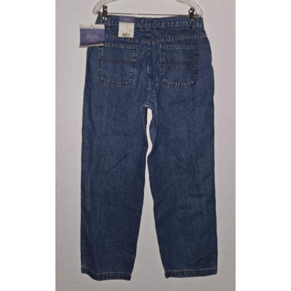 NWT Faded Glory Blue Jeans Size 8 No Waist Modern Style Looser Fit Medium Stone - Picture 4 of 12